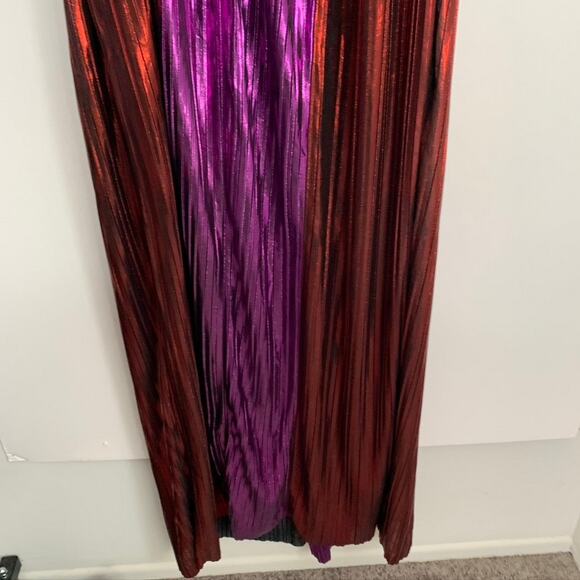 Sabina Musayev Women's Red Purple Kaia Two-Tone Foil Maxi Dress XL - Picture 11 of 16